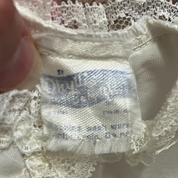 VTG PHYLLIS BABY WEAR White Eyelet Christening Gown & Matching Bonnet SZ 3-9 M - Picture 9 of 11